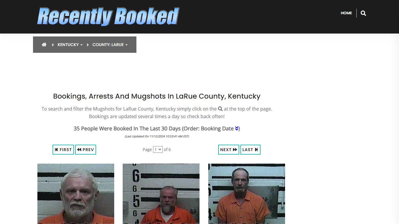 Bookings, Arrests and Mugshots in LaRue County, Kentucky - Recently Booked